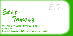 edit tomesz business card